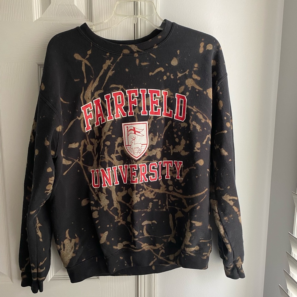 fairfeild university bleach tyedye crewneck🌙